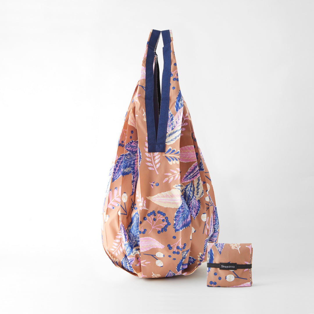 Shupatto Drop Large - Leaves – Shupatto One-Pull Foldable Bag